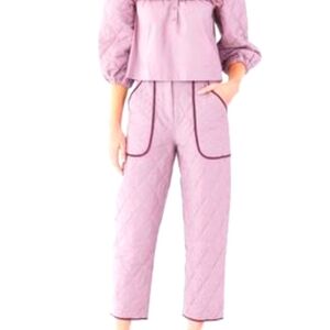 Hunter Bell Salmon Color Quilted Pants